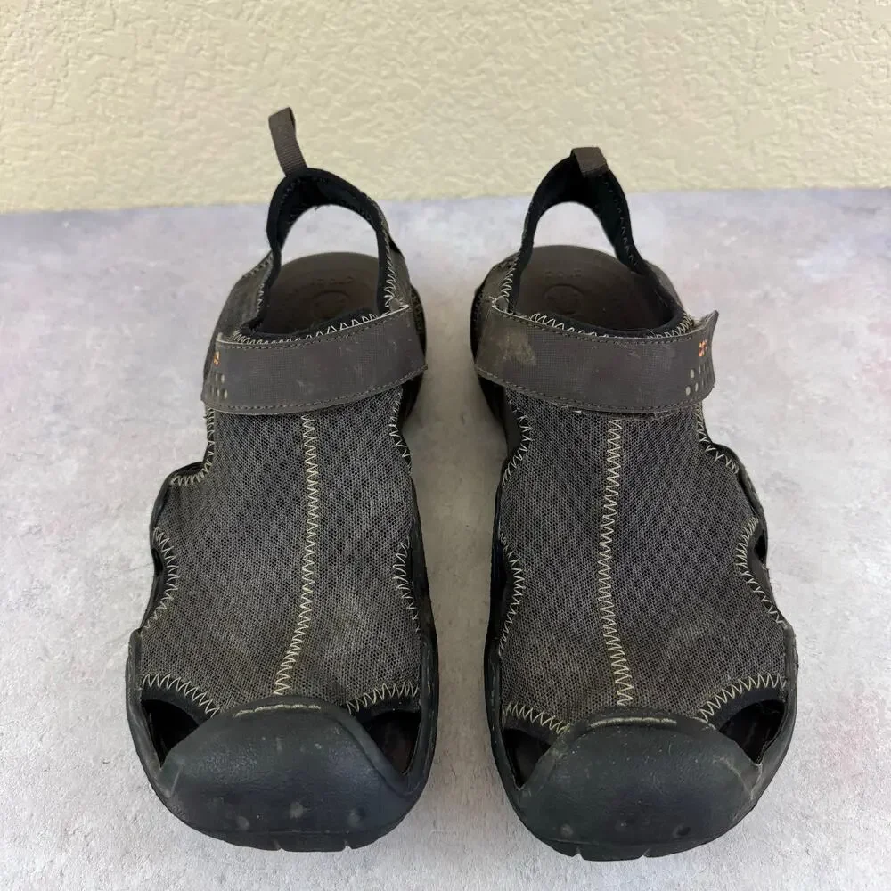 Crocs Mens Swiftwater Mesh Fisherman Deck Sandals 15041 Brow nSize 10